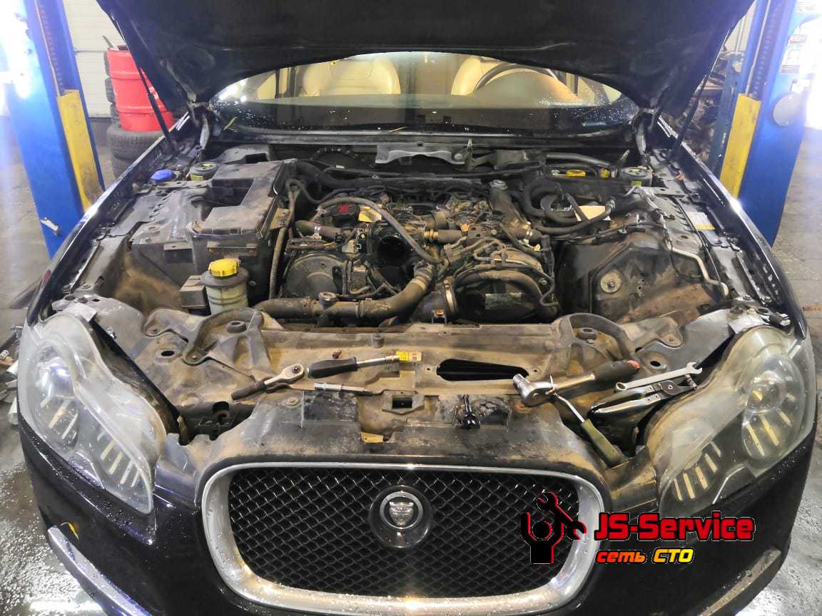 Jaguar XF 2010 3.0 Дизель 275 л.с. Замена ремня ГРМ, замена ТНВД -  JS-Service автосервисы в Пушкине СТО ремонт автомобилей