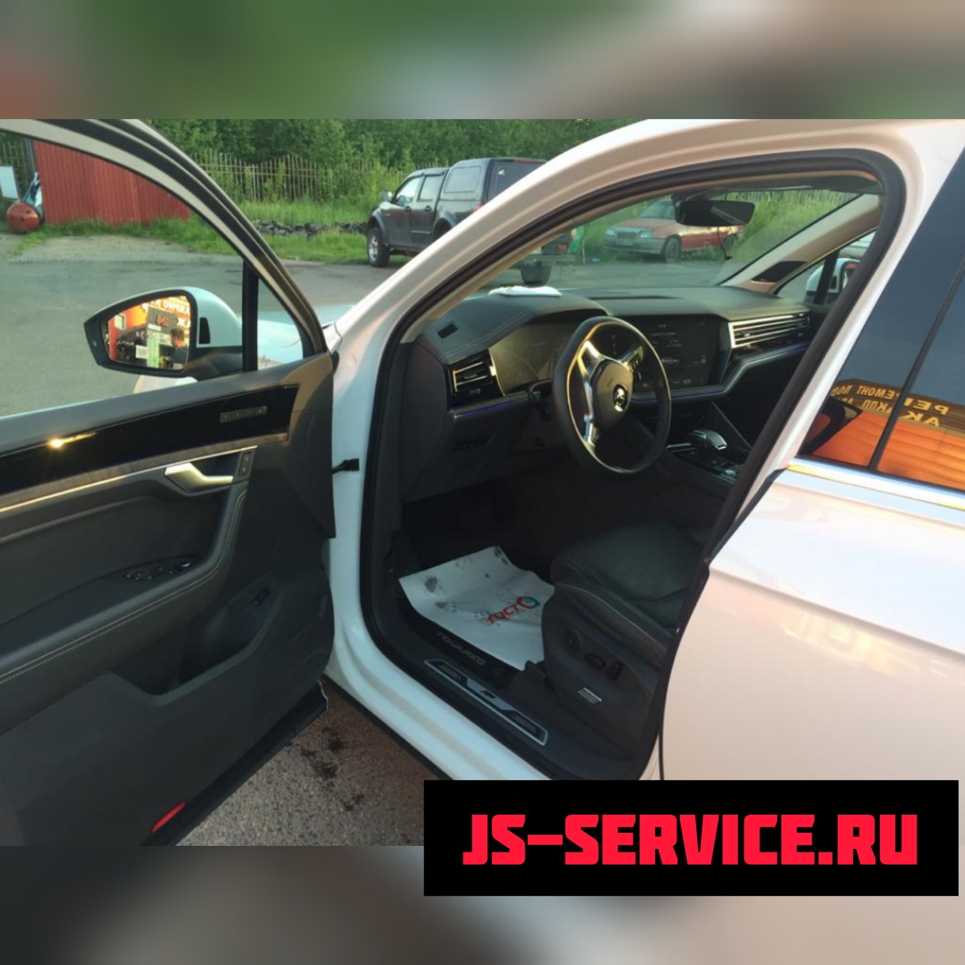 Volkswagen Touareg 2019 кузовной ремонт в филиале Колпино Js-service.ru Колпино, Рабочий переулок дом 3.