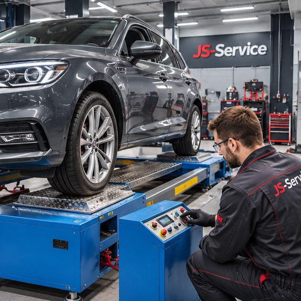 Диагностика подвески автомобиля на вибростенде и люфт-детекторе JS-Service